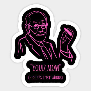 pink freud Sticker